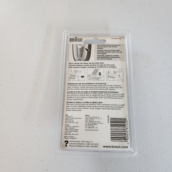NEW Braun Series 5000/6000 FLEX CONTOUR Shaver Replacement Foil Cutter GERMANY - Picture 2 of 2